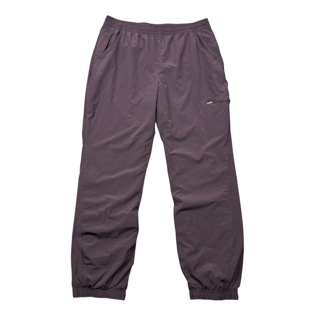 Eddie Bauer Fleece Lined Jogger Pants Women 14 Purple‎ Cargo Outdoors Stretch